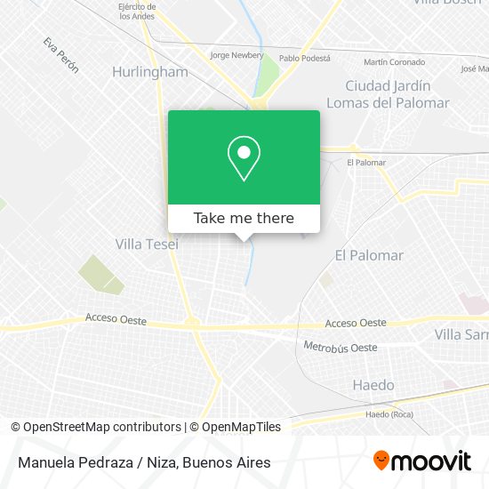 Manuela Pedraza / Niza map