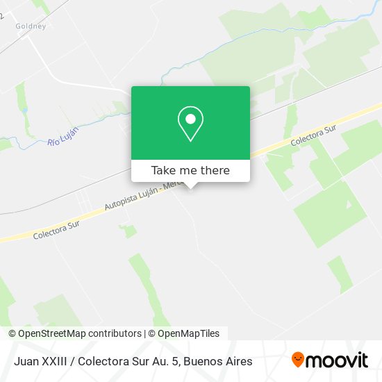 Juan XXIII / Colectora Sur Au. 5 map