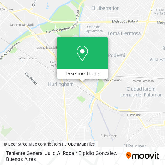 Teniente General Julio A. Roca / Elpidio González map