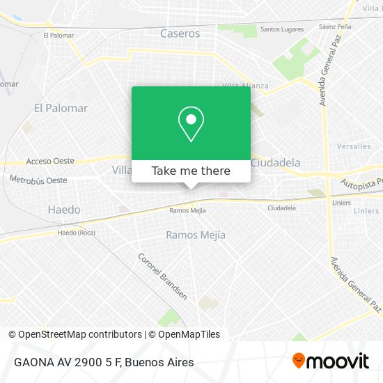 Mapa de GAONA  AV 2900 5 F