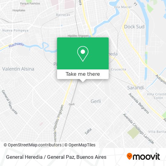 Mapa de General Heredia / General Paz