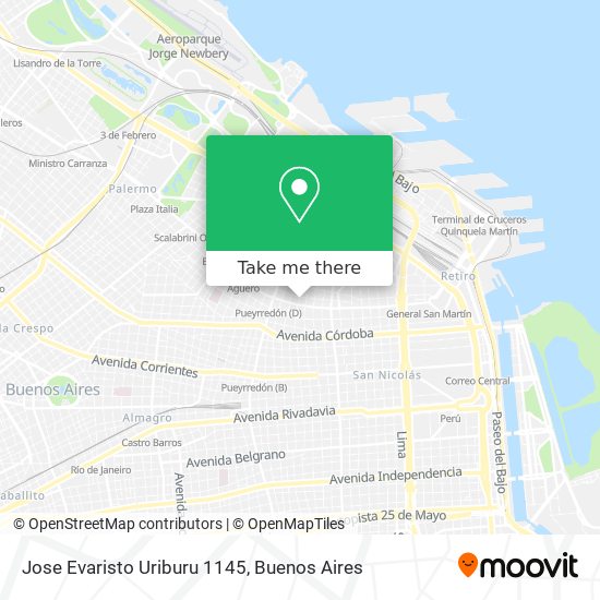Jose Evaristo Uriburu 1145 map