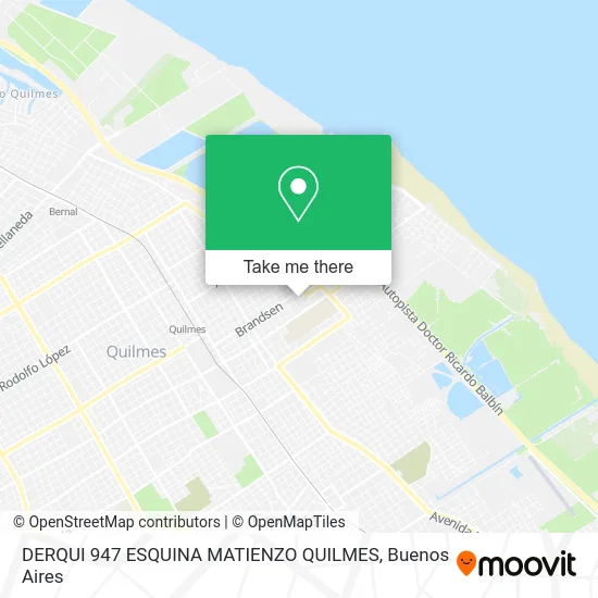 DERQUI 947 ESQUINA MATIENZO QUILMES map