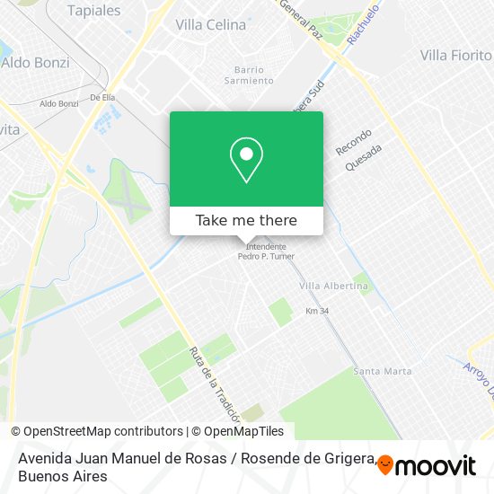 Mapa de Avenida Juan Manuel de Rosas / Rosende de Grigera