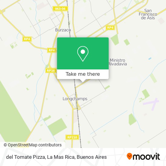 del Tomate Pizza, La Mas Rica map