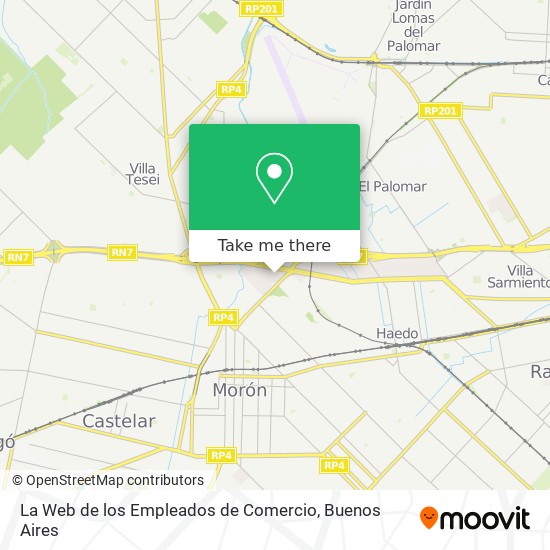 La Web de los Empleados de Comercio map