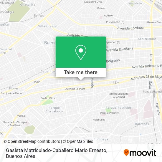Mapa de Gasista Matriculado-Caballero Mario Ernesto