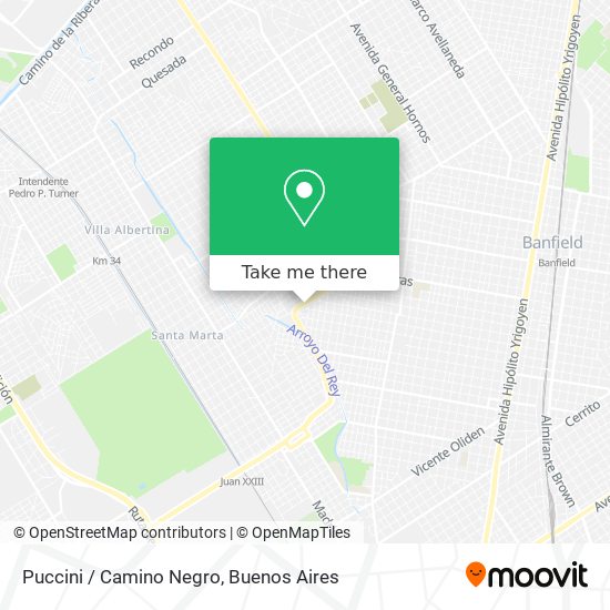 Puccini / Camino Negro map