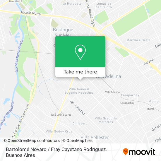 Mapa de Bartolomé Novaro / Fray Cayetano Rodríguez