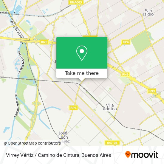 Mapa de Virrey Vértiz / Camino de Cintura