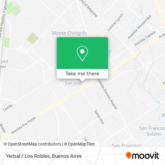 Yerbal / Los Robles map