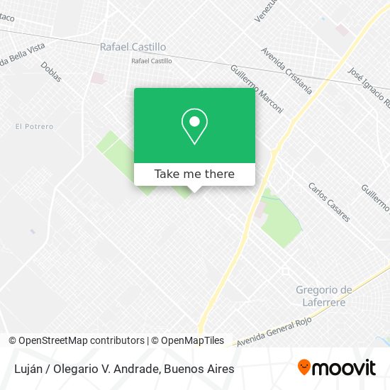 Luján / Olegario V. Andrade map