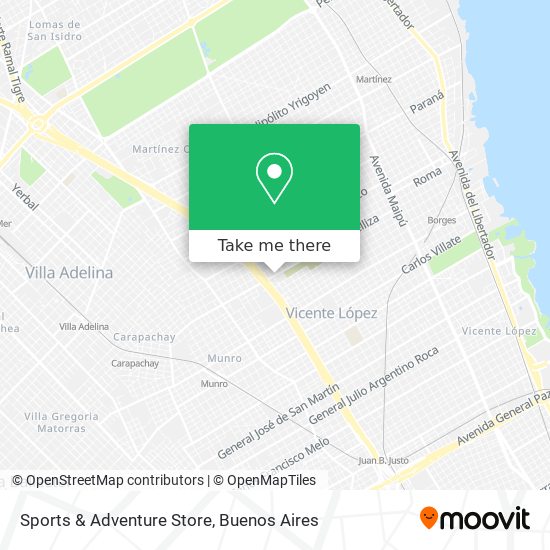 Mapa de Sports & Adventure Store