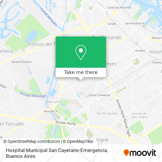 Hospital Municipal San Cayetano-Emergencia map