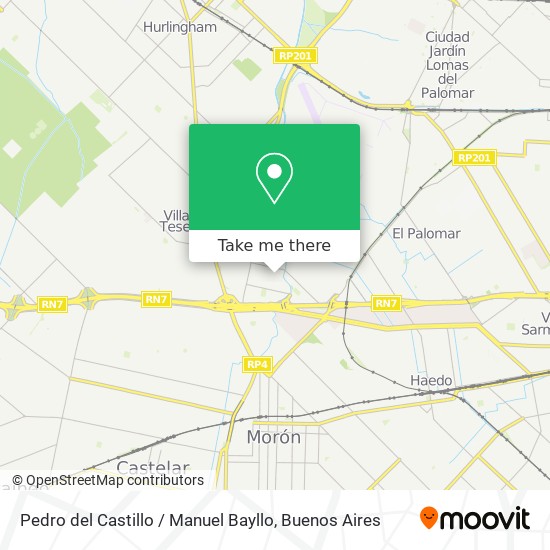 Pedro del Castillo / Manuel Bayllo map