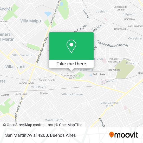 San Martín Av al 4200 map