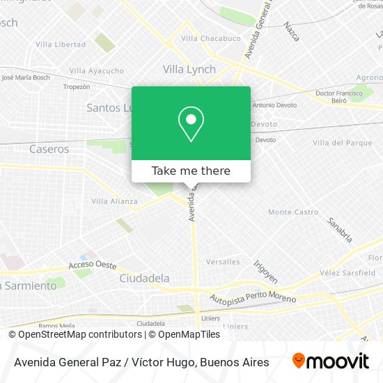 Avenida General Paz / Víctor Hugo map