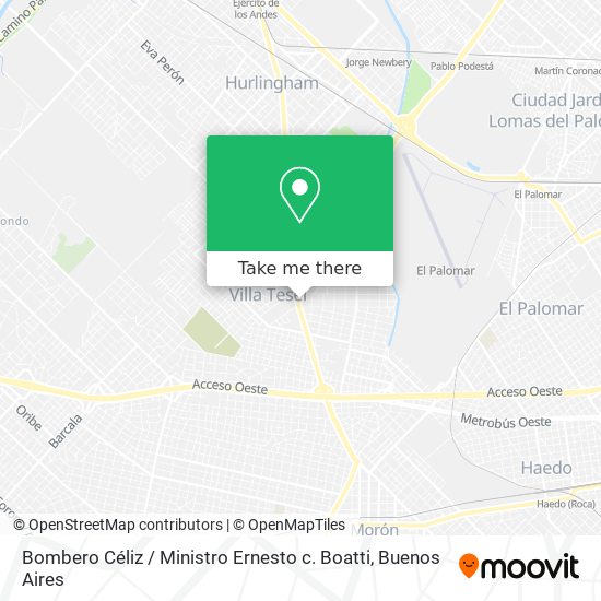 Mapa de Bombero Céliz / Ministro Ernesto c. Boatti