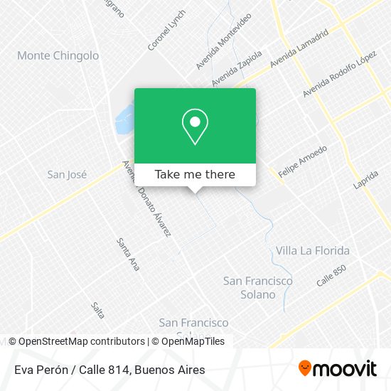 Mapa de Eva Perón / Calle 814