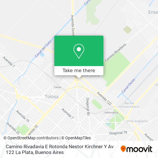 Camino Rivadavia E  Rotonda Nestor Kirchner Y Av  122  La Plata map