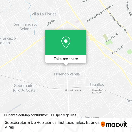 Subsecretaría De Relaciones Institucionales map