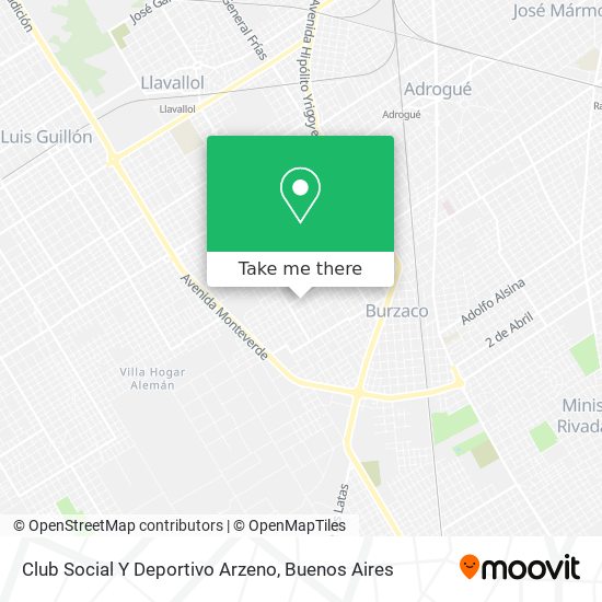 Club Social Y Deportivo Arzeno map