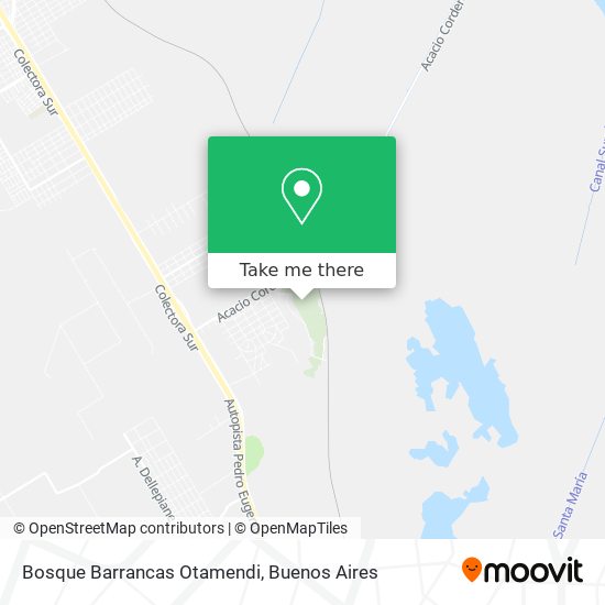 Bosque Barrancas Otamendi map