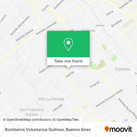 Bomberos Voluntarios Quilmes map