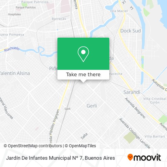 Mapa de Jardín De Infantes Municipal Nº 7