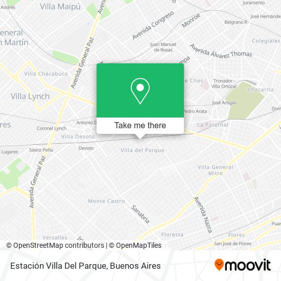 Estación Villa Del Parque map
