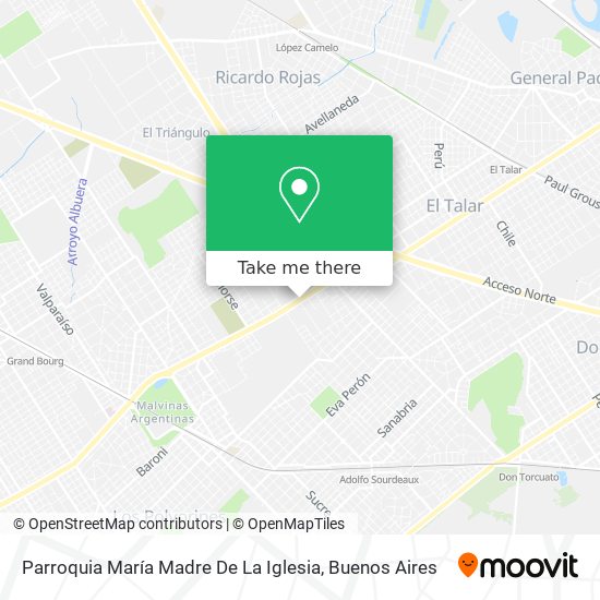 Mapa de Parroquia María Madre De La Iglesia