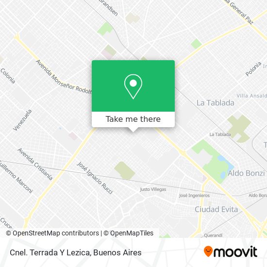 Cnel. Terrada Y Lezica map