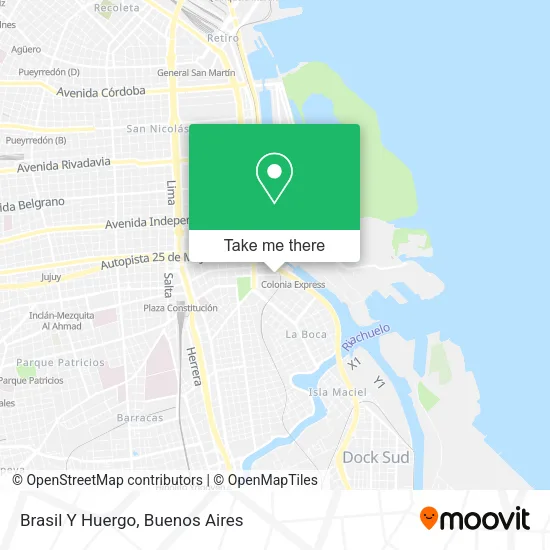 Mapa de Brasil Y Huergo