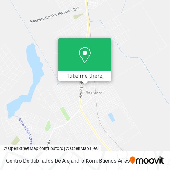 Mapa de Centro De Jubilados De Alejandro Korn