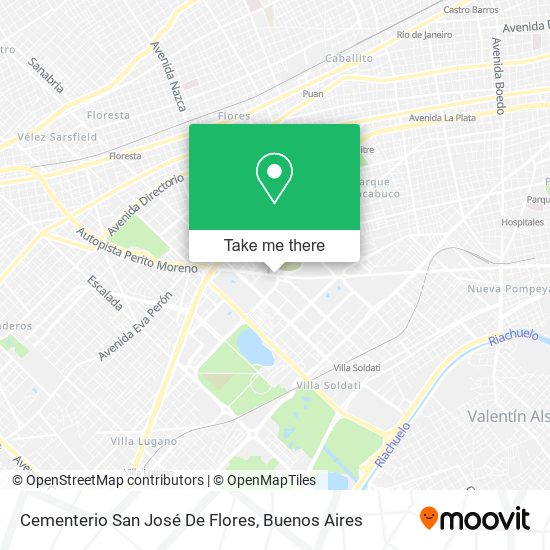Mapa de Cementerio San José De Flores