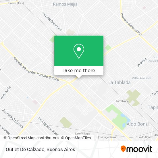 Outlet De Calzado map