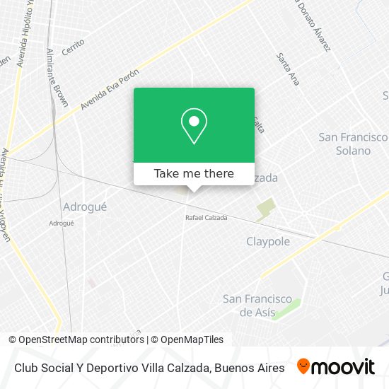 Club Social Y Deportivo Villa Calzada map