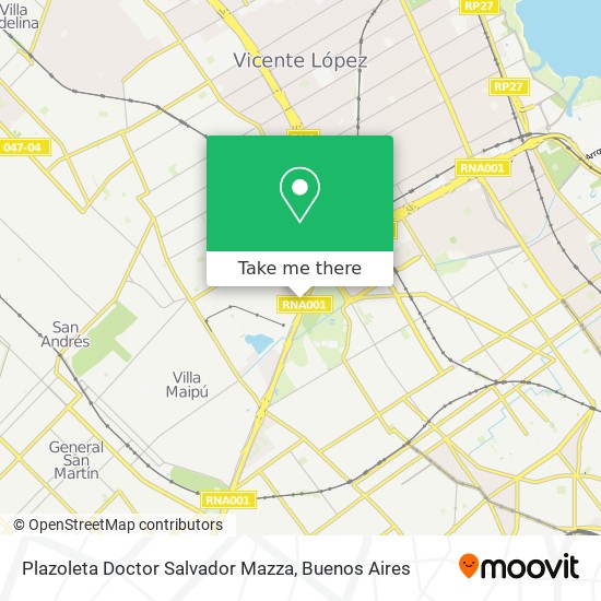 Mapa de Plazoleta Doctor Salvador Mazza