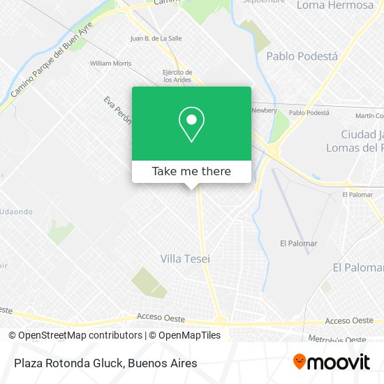 Plaza Rotonda Gluck map