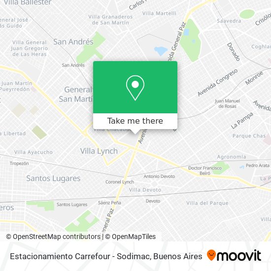 Estacionamiento Carrefour - Sodimac map