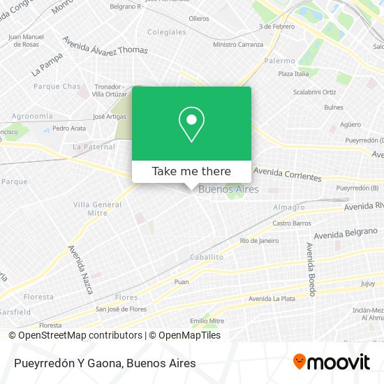 Mapa de Pueyrredón Y Gaona