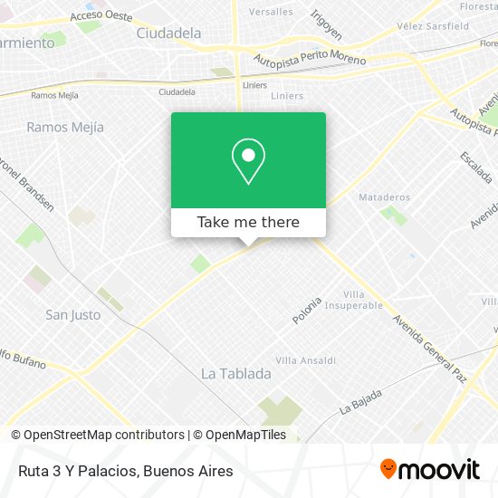 Ruta 3 Y Palacios map