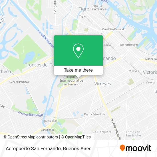 Aeropuerto San Fernando map