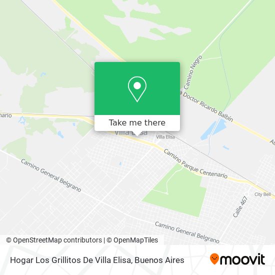 Mapa de Hogar Los Grillitos De Villa Elisa