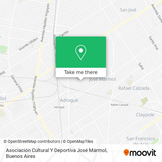 Mapa de Asociación Cultural Y Deportiva José Mármol