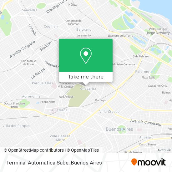 Mapa de Terminal Automática Sube