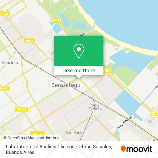 Laboratorio De Análisis Clínicos - Obras Sociales map
