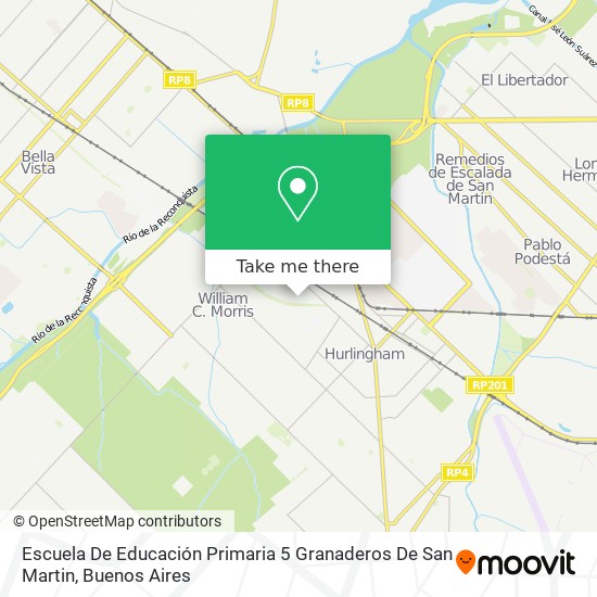 Escuela De Educación Primaria 5 Granaderos De San Martin map