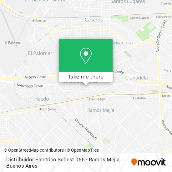 Distribuidor Electrico Subest 066 - Ramos Mejía map