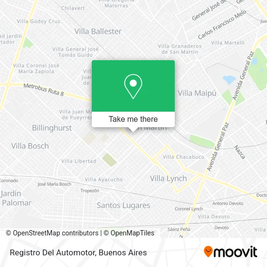 Mapa de Registro Del Automotor